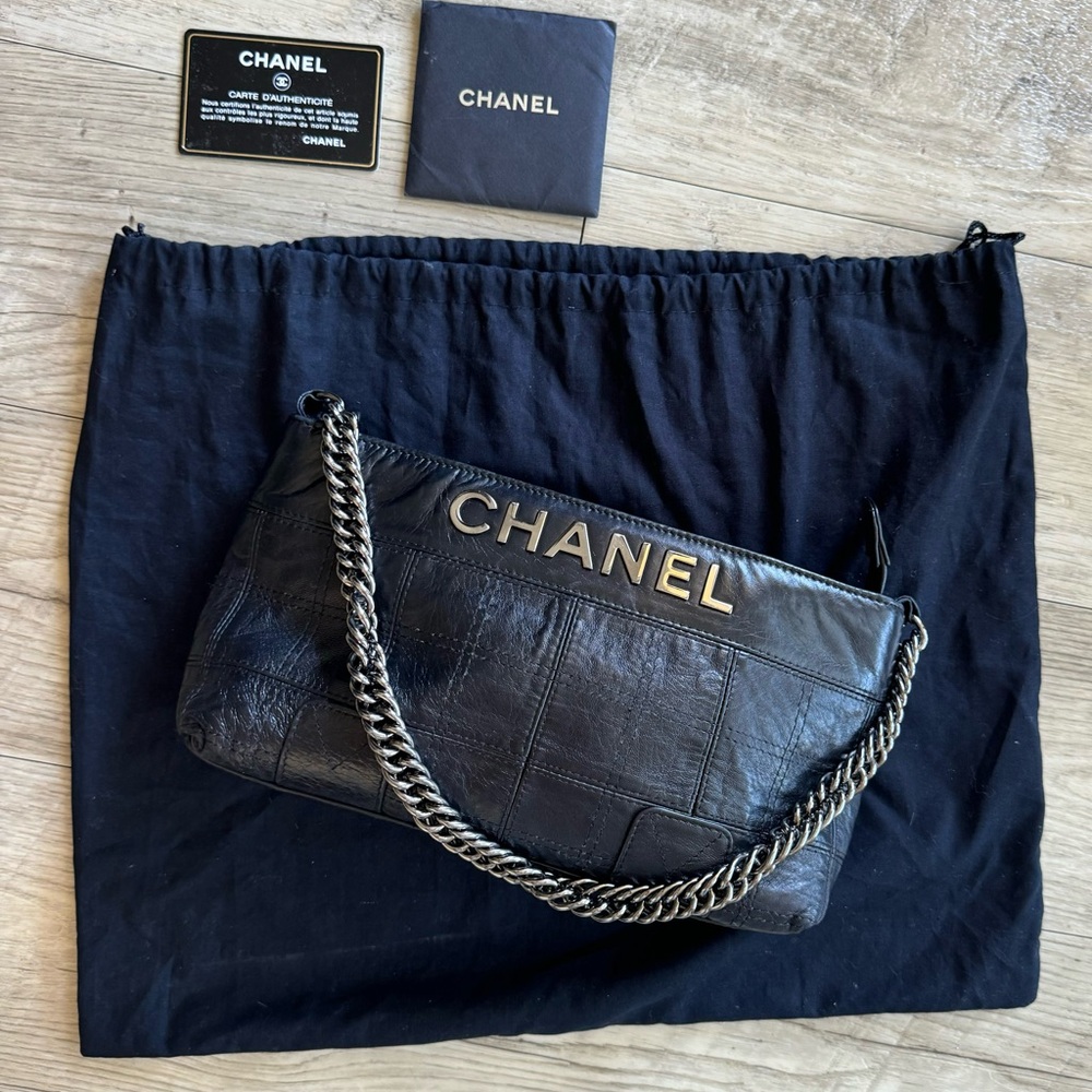 🖤 Authentic Chanel Modern Chain Square Quilted Flap – Black Calfskin
